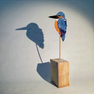 martin pêcheur en papier