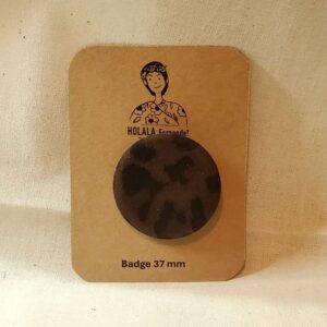 Badge motif léopard en cuir